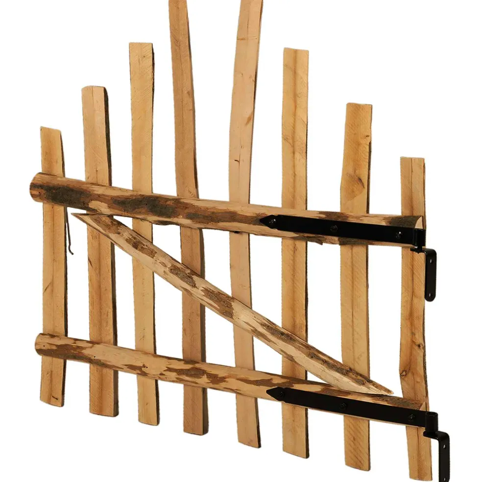 vidaXL Gebogen hekdeur 100 x 90 cm Geïmpregneerd Hazelhout Bruin