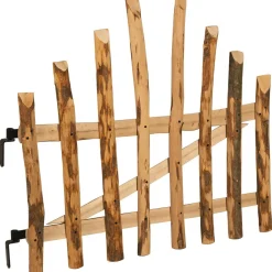 vidaXL Gebogen hekdeur 100 x 90 cm Geïmpregneerd Hazelhout Bruin