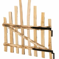 vidaXL Gebogen hekdeur 100 x 90 cm Geïmpregneerd Hazelhout Naturel