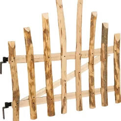 vidaXL Gebogen hekdeur 100 x 90 cm Geïmpregneerd Hazelhout Naturel