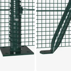 vidaXL gelast draadhek met betonnen voetstuk 10 x 0,4 m Groen Mesh