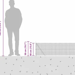vidaXL gelast draadhek met betonnen voetstuk 10 x 0,4 m Groen Mesh