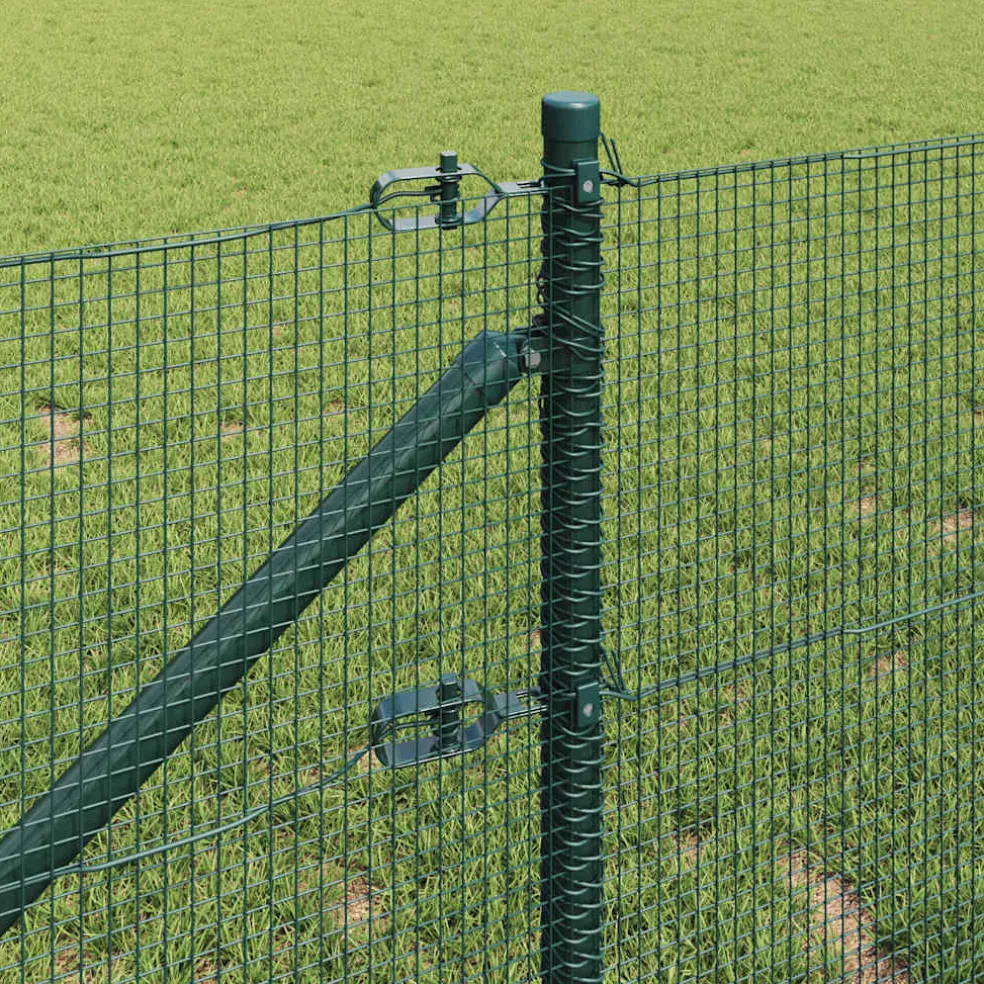 vidaXL gelast draadhek met grondpennen 10 x 0,4 m PVC-gecoate Staal