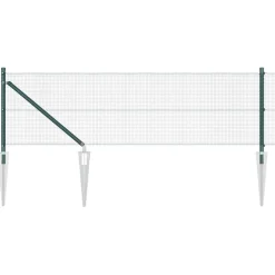 vidaXL gelast draadhek met grondpennen 10 x 0,4 m PVC-gecoate Staal