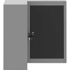 vidaXL Gereedschapskast met plank Zwart en Grijs 55 x 55 x 55 cm Staal