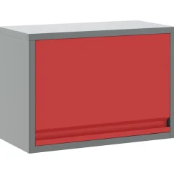 vidaXL Gereedschapskast met opslag Rood en Grijs 50 x 25 x 35 cm Staal