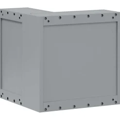 vidaXL Gereedschapskast met plank Rood en Grijs 55 x 55 x 55 cm Staal