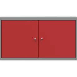vidaXL Gereedschapskast met plank Rood en Grijs 100 x 20 x 55 cm Staal