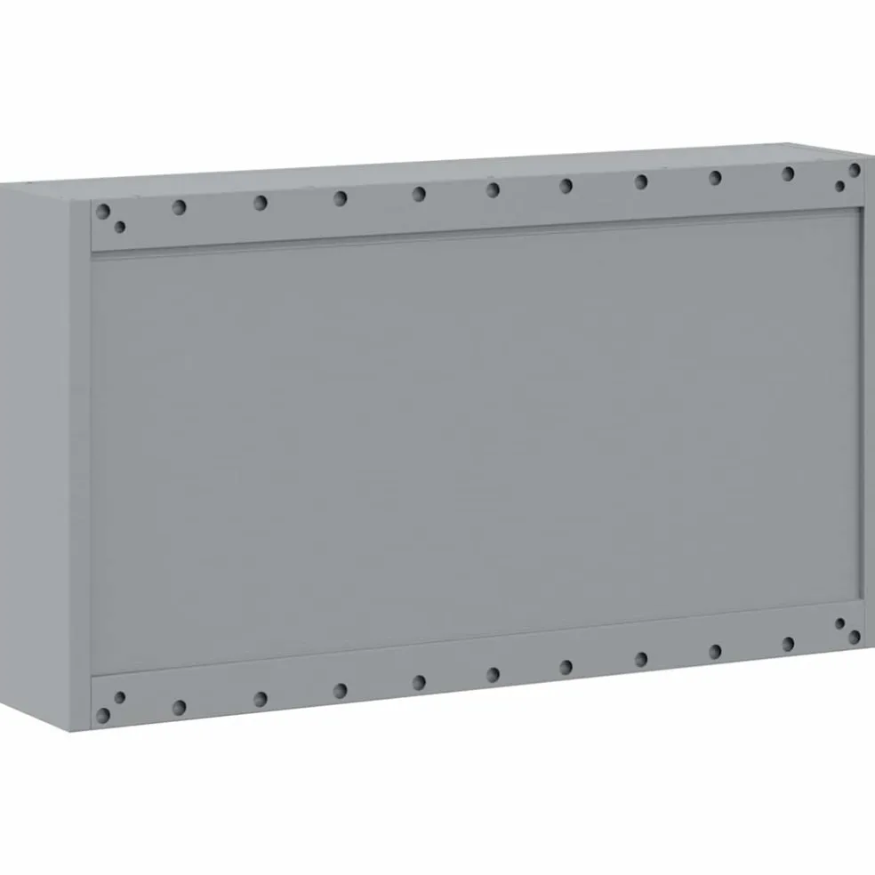 vidaXL Gereedschapskast met plank Zwart en Grijs 50 x 20 x 55 cm Staal