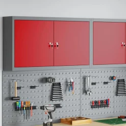 vidaXL Gereedschapskast met plank Zwart en Grijs 50 x 20 x 55 cm Staal