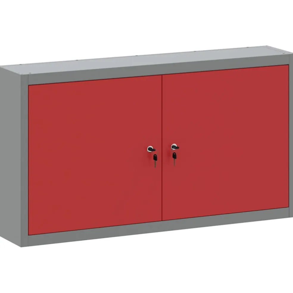 vidaXL Gereedschapskast met plank Zwart en Grijs 50 x 20 x 55 cm Staal