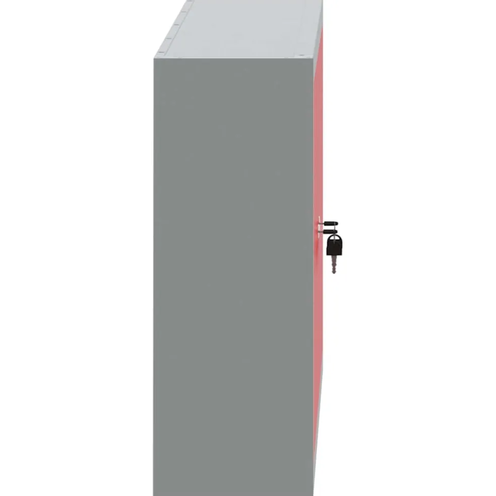 vidaXL Gereedschapskast met plank Zwart en Grijs 50 x 20 x 55 cm Staal