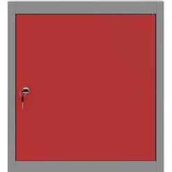 vidaXL Gereedschapskast met plank Rood en Grijs 50 x 20 x 55 cm Staal
