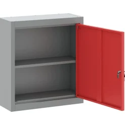 vidaXL Gereedschapskast met plank Rood en Grijs 50 x 20 x 55 cm Staal