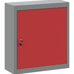 vidaXL Gereedschapskast met plank Rood en Grijs 50 x 20 x 55 cm Staal
