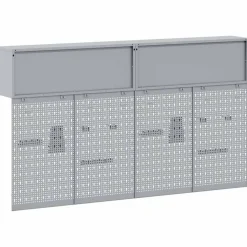 vidaXL Gereedschapskast set met plank 6 st Rood Gepoedercoat staal