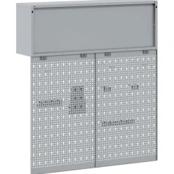 vidaXL Gereedschapskast set met plank 3 st Zwart Gepoedercoat staal