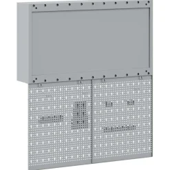 vidaXL Gereedschapskast set met plank 3 st Zwart Gepoedercoat staal