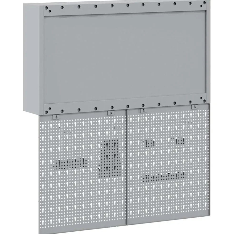 vidaXL Gereedschapskast set met plank 3 st Zwart Gepoedercoat staal