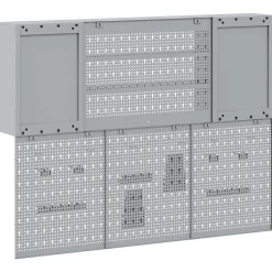 vidaXL Gereedschapskast set met plank 4 st Rood Gepoedercoat staal
