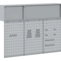 vidaXL Gereedschapskast set met plank 5 st Zwart Gepoedercoat staal
