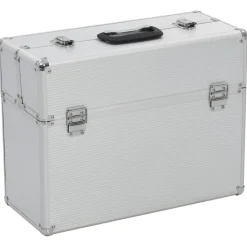 vidaXL Gereedschapskoffer 47x36x20 cm aluminium zilverkleurig