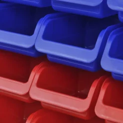 vidaXL Gereedschapsordeners wandgemonteerd blauw en rood 2 st
