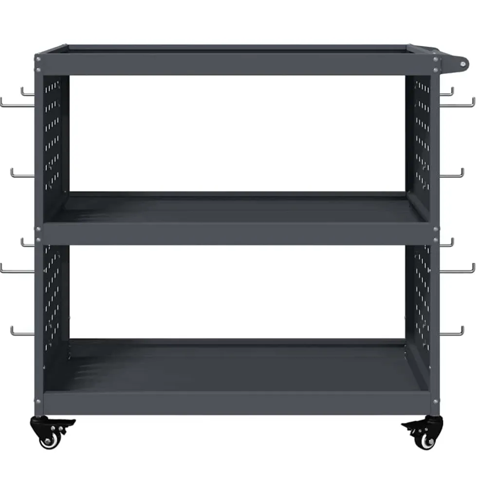 vidaXL Gereedschapswagen Antraciet 75 x 35 x 73 cm Koudgewalst staal