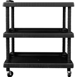 vidaXL Gereedschapswagen 3-laags 75x37,5x92 cm polypropeen zwart