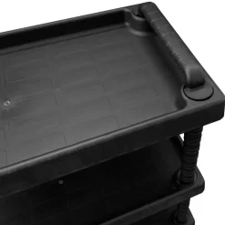 vidaXL Gereedschapswagen 3-laags 75x37,5x92 cm polypropeen zwart