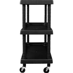 vidaXL Gereedschapswagen 3-laags 75x37,5x92 cm polypropeen zwart