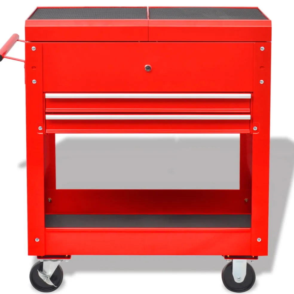 vidaXL Gereedschapswagen Rood 70.5 x 37 x 71 cm Staal
