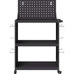 vidaXL Gereedschapswagen Zwart 65 x 35 x 111 cm Koudgewalst staal