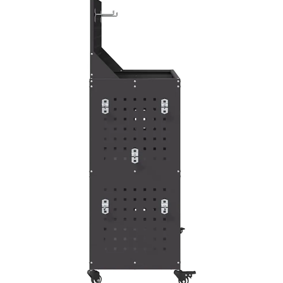 vidaXL Gereedschapswagen Zwart 65 x 35 x 111 cm Koudgewalst staal