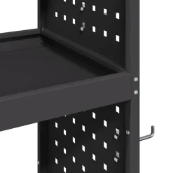 vidaXL Gereedschapswagen Zwart 65 x 35 x 111 cm Koudgewalst staal