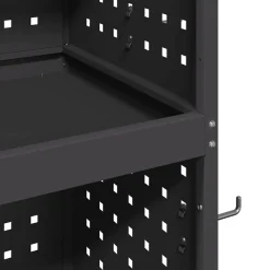 vidaXL Gereedschapswagen Zwart 65 x 35 x 111 cm Koudgewalst staal