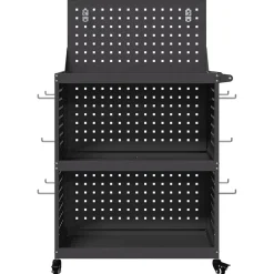 vidaXL Gereedschapswagen Zwart 65 x 35 x 111 cm Koudgewalst staal