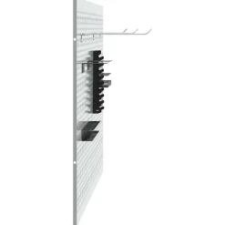vidaXL Gereedschap Wandpaneel 2 st Grijs 100 x 1 x 60 cm Staal