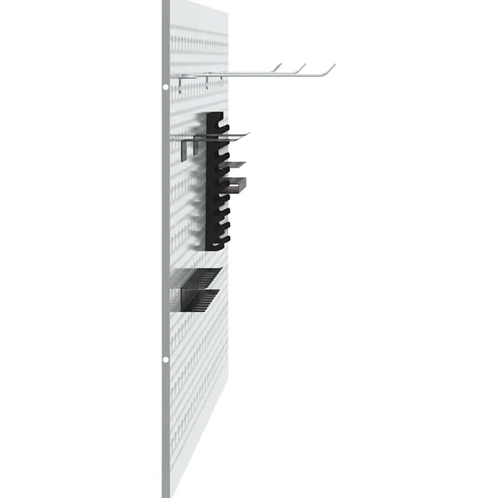 vidaXL Gereedschap Wandpaneel 2 st Grijs 100 x 1 x 60 cm Staal