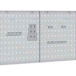 vidaXL Gereedschap Wandpaneel 2 st Grijs 100 x 1 x 60 cm Staal