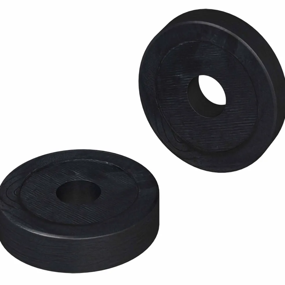 vidaXL geschikt voor vlakke ringen 2 st Zwart ∅15 x 3 mm