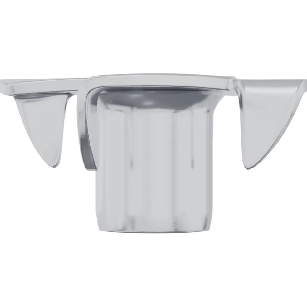 vidaXL Gestanste T-moer 2 st Zilver M6 mm Staal