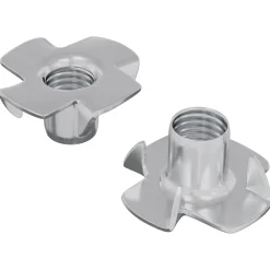 vidaXL Gestanste T-moer 2 st Zilver M6 mm Staal