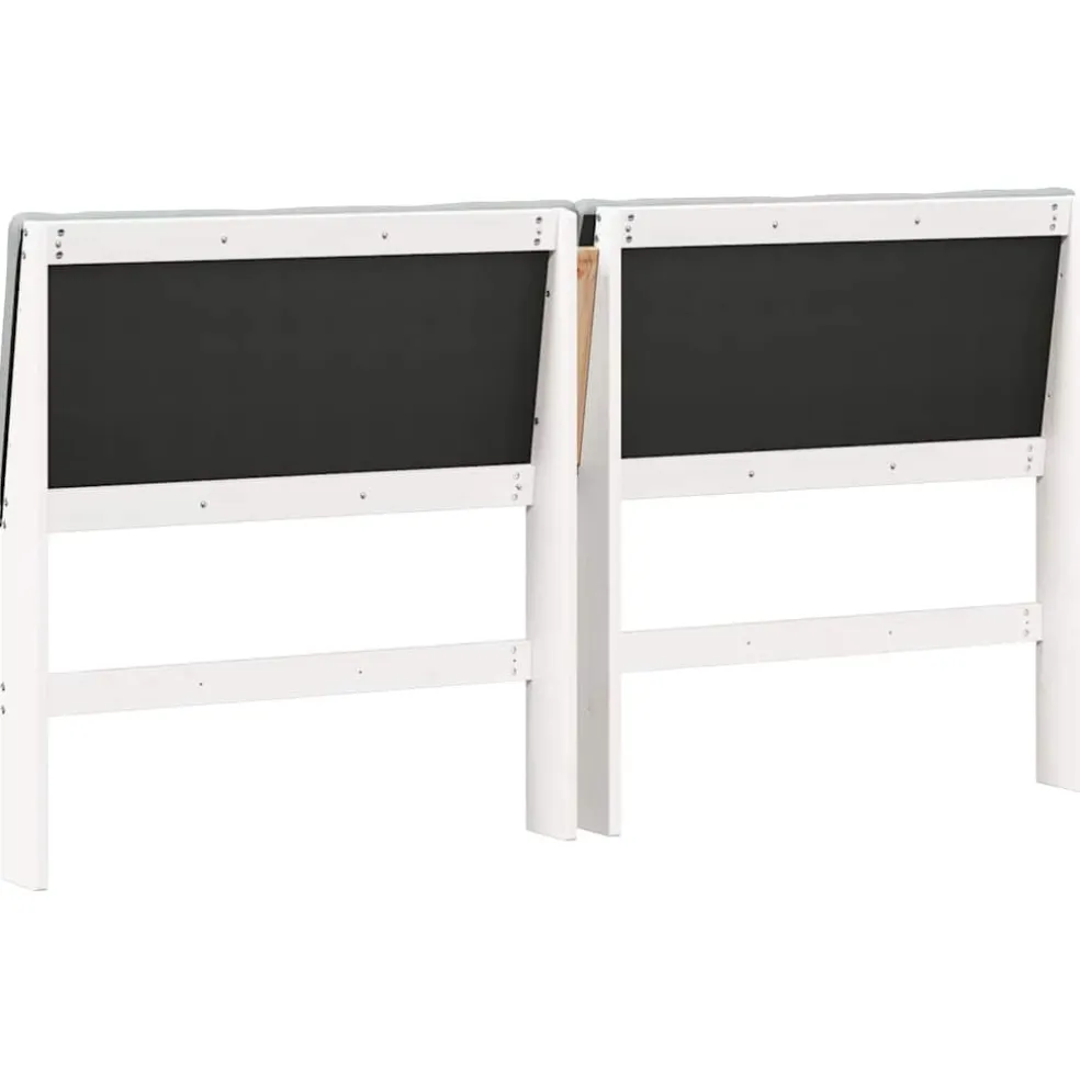 vidaXL Gestoffeerd hoofdbord Lichtgrijs 200 cm Massief grenenhout