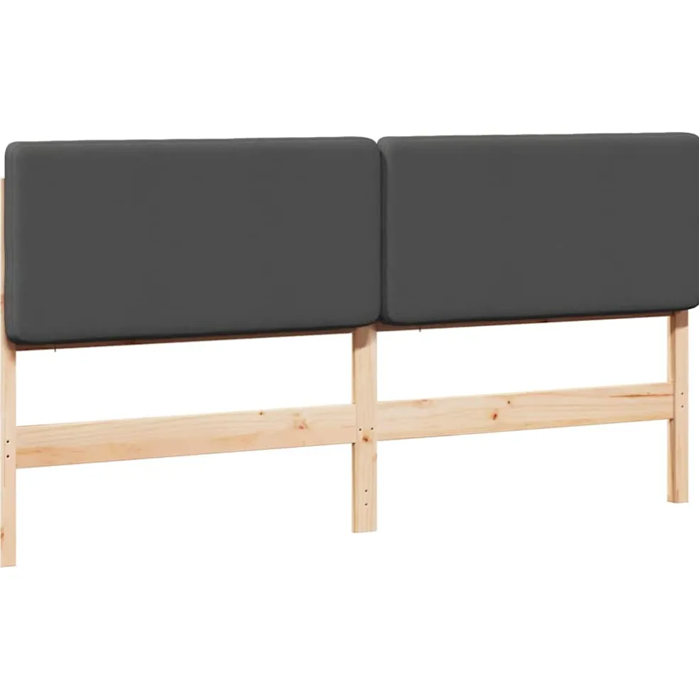 vidaXL Gestoffeerd hoofdbord Bruin en Donkergrijs 200 cm