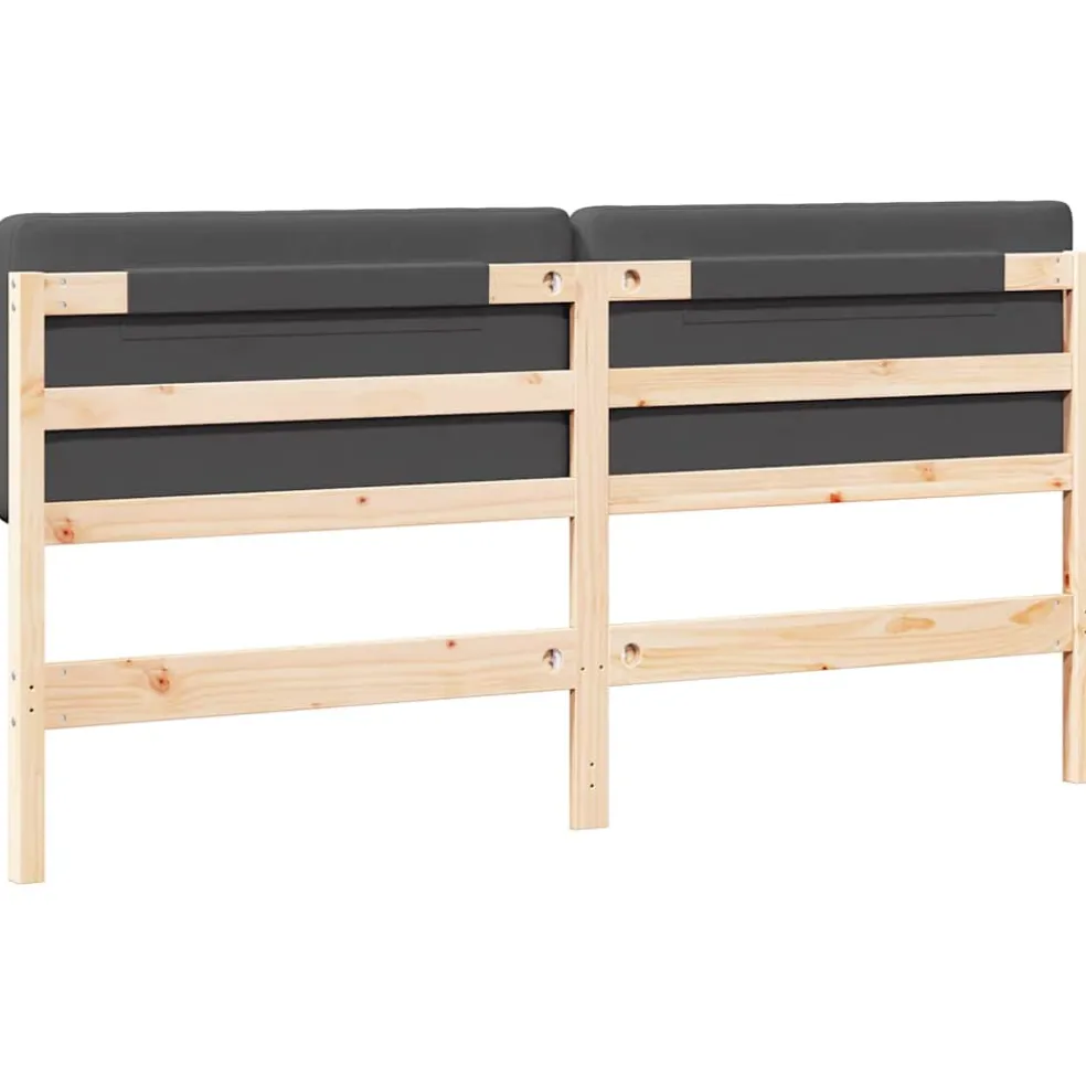 vidaXL Gestoffeerd hoofdbord Bruin en Donkergrijs 200 cm