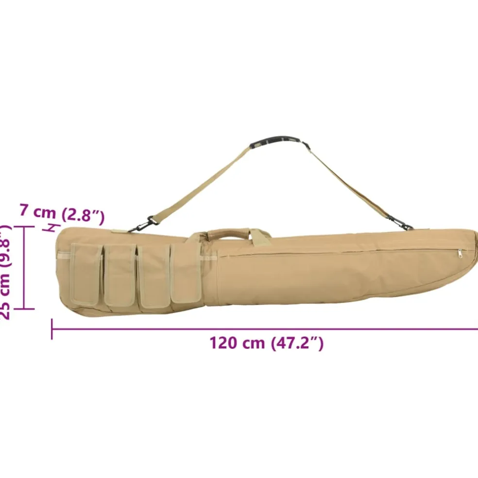 vidaXL Geweertas met schouderband 120 cm oxford stof