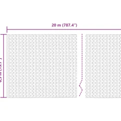 vidaXL Gewelfde Drainageplaat Zwart 0,5 x 20 m HDPE