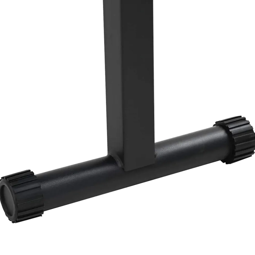 vidaXL Gewicht Bank Zwart 108 x 27 x 41 cm Gepoedercoat staal
