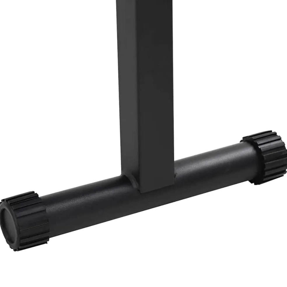 vidaXL Gewicht Bank Zwart 108 x 27 x 41 cm Gepoedercoat staal